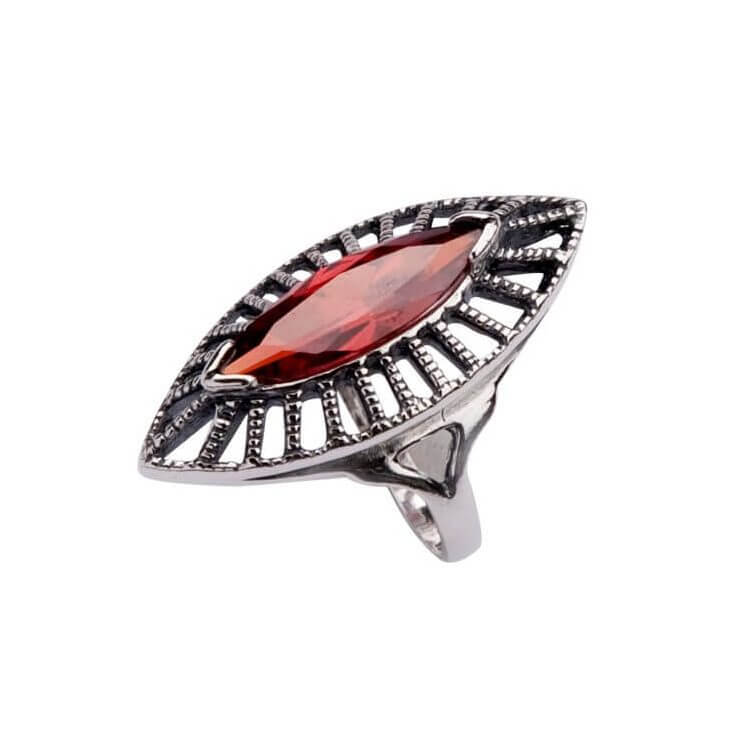 Silver ring with cubic zirconia PK 1528