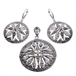 Silver pendant with zircon W 1506
