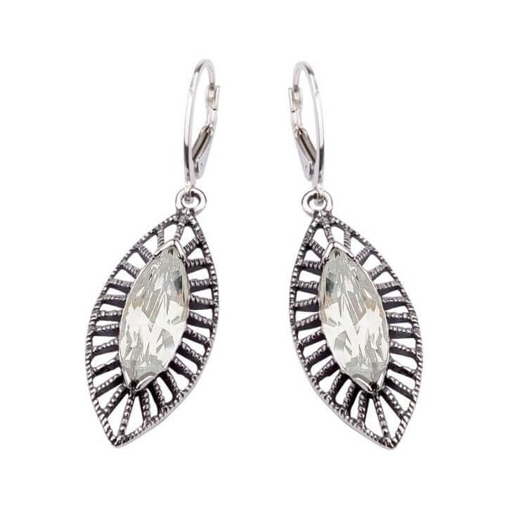 Silver earrings with zircons K 1528