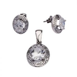 Silver earrings with zircons K 1585