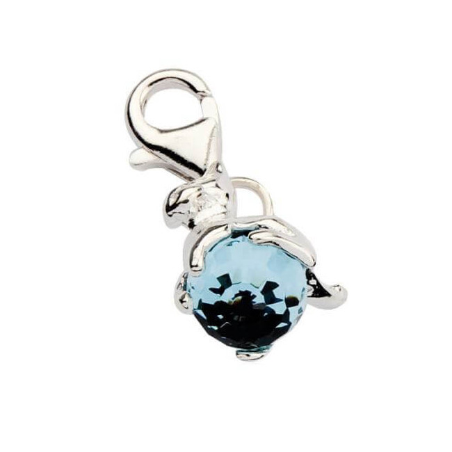 Srebrny Charms z kryształem Swarovskiego 1149 Kot Srebrny Charms z kryształem Swarovskiego 1149 Kot