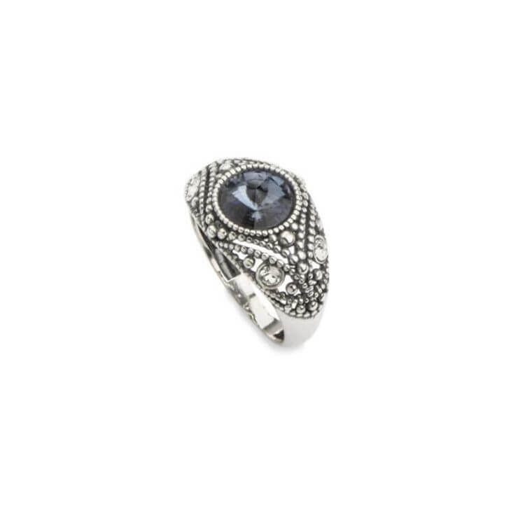 Srebrny pierścionek z kryształami Swarovskiego PK 1828