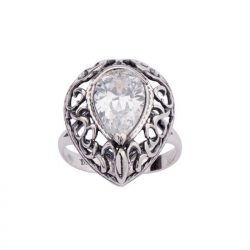 Silver ring with zircon PK 1607