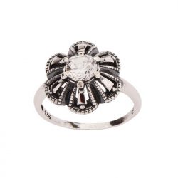 Silver ring decorated with zircon PK 1615