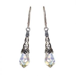 Silver earrings with K 2035 crystal