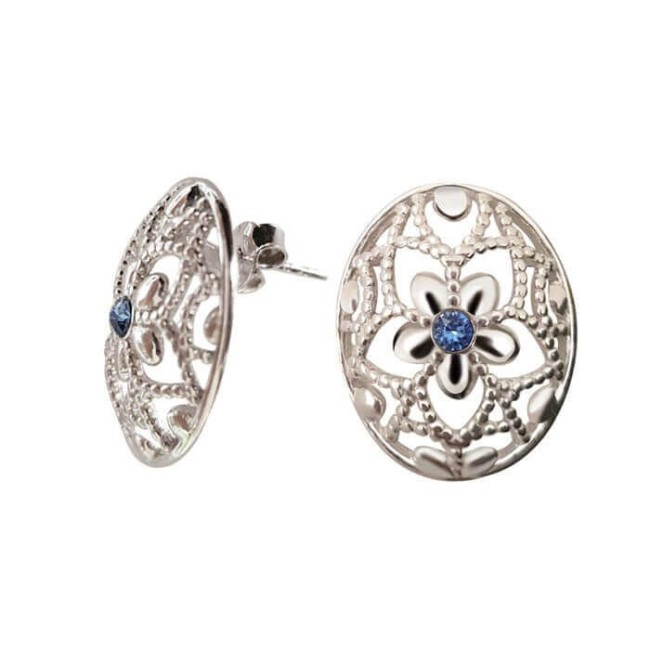 Srebrne kolczyki z kryształami Swarovski K2 2021 Srebrne kolczyki z kryształami Swarovski K2 2021