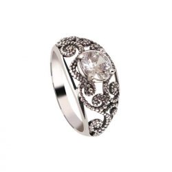 Silver ring with zircon PK 2068