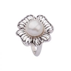 Ring oxidized silver pearl PK 1565