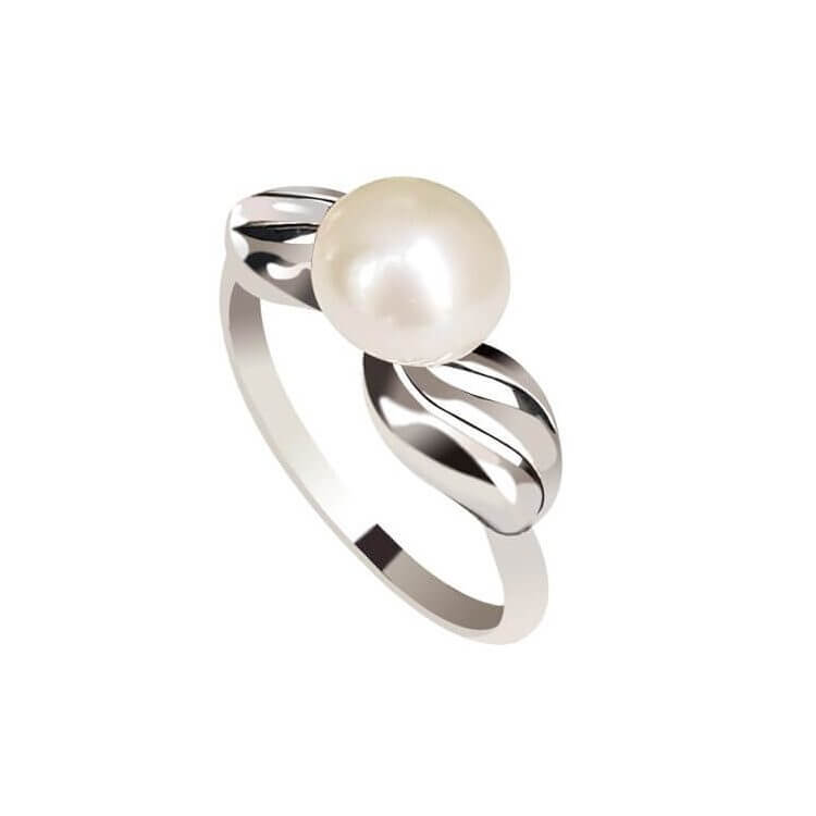 Silver ring with pearl PK 2058