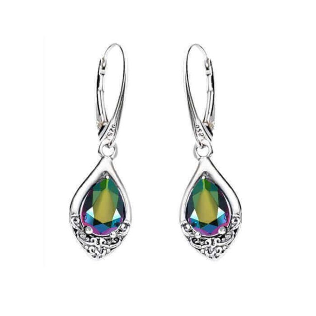 Srebrne oksydowane kolczyki z kryształami Swarovski K 2030 Srebrne oksydowane kolczyki z kryształami Swarovski K 2030