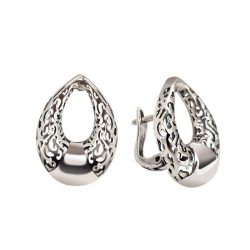 Silver oxidized earrings K3 1938