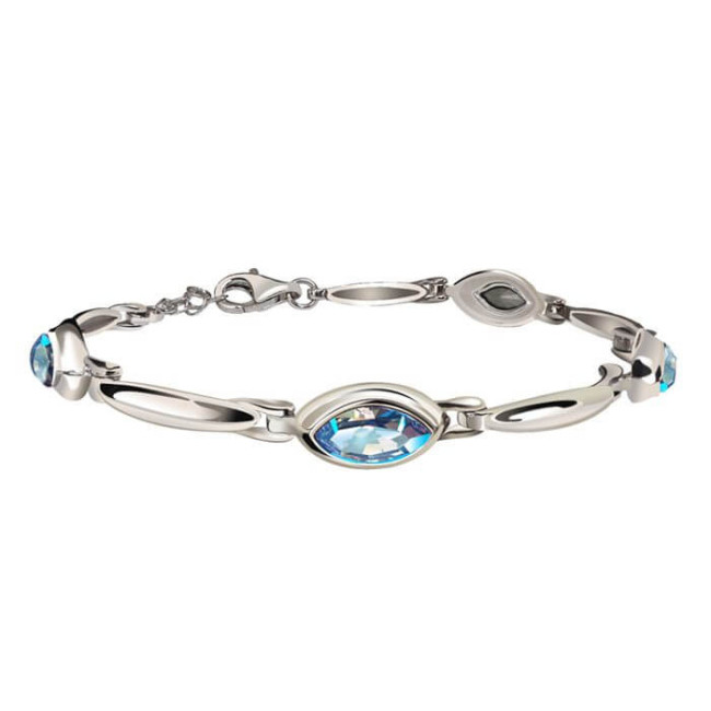 Srebrna rodowana bransoletka z kryształami Swarovski L 2081 Srebrna rodowana bransoletka z kryształami Swarovski L 2081