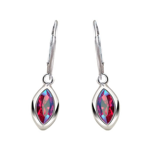 Srebrne rodowane kolczyki z kryształami Swarovski K 2081 Srebrne rodowane kolczyki z kryształami Swarovski K 2081