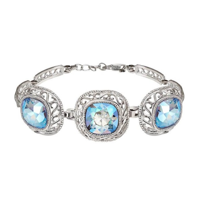 Bransoletka srebrna zegarkowa Swarovski Elements L 1893 Bransoletka srebrna zegarkowa Swarovski Elements L 1893