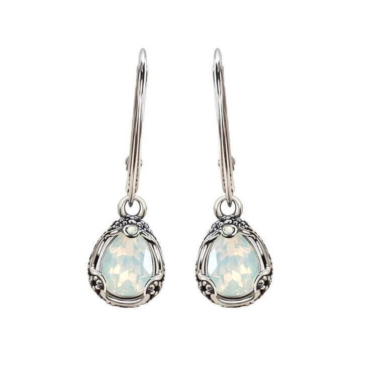 Silver earrings with Swarovski crystals K 2084