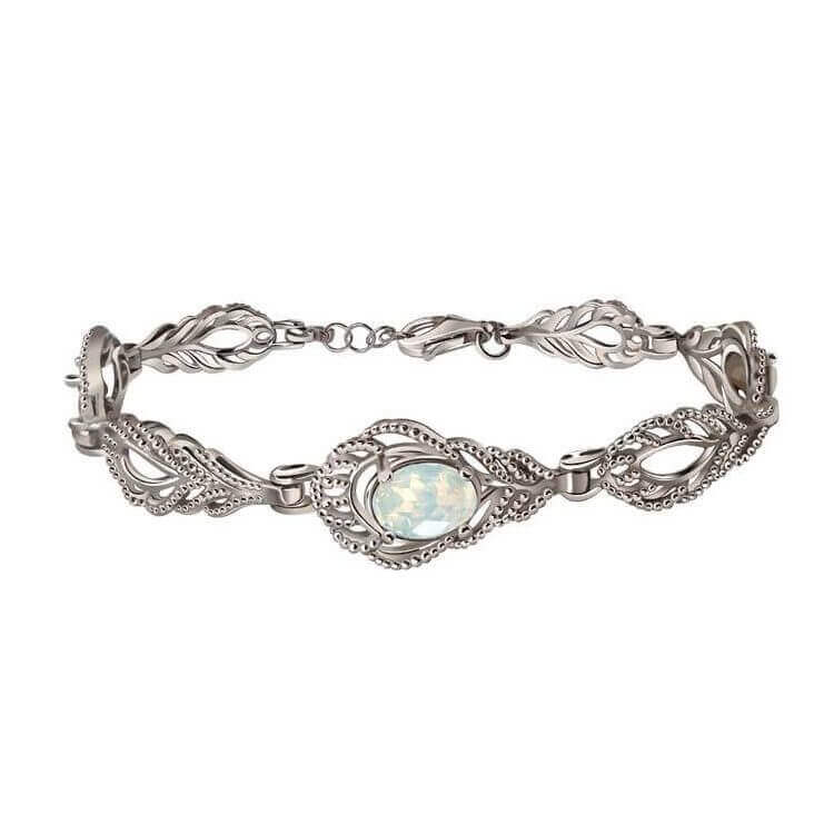 Silver rhodium plated bracelet with Swarovski crystals L 2086