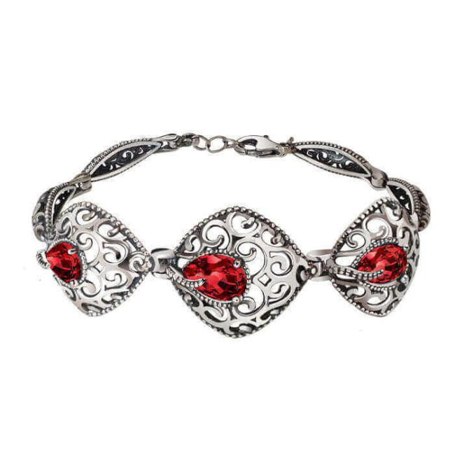 Bransoletka srebrna z kryształami Swarovskiego R 2075 Scarabaeus Bransoletka srebrna z kryształami Swarovskiego R 2075 Scarabaeus