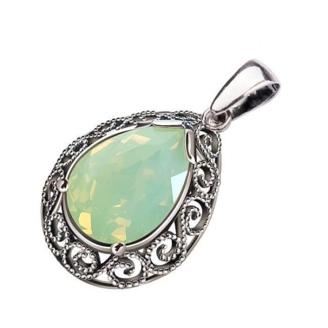 Chrysolite opal crystal wisiorek srebrny w 2087 Chrysolite opal crystal wisiorek srebrny w 2087