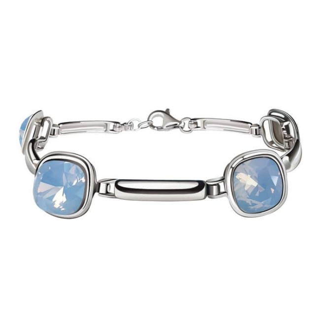 Bransoletka srebrna swarovski opal rodowana l 2082 Bransoletka srebrna swarovski opal rodowana l 2082