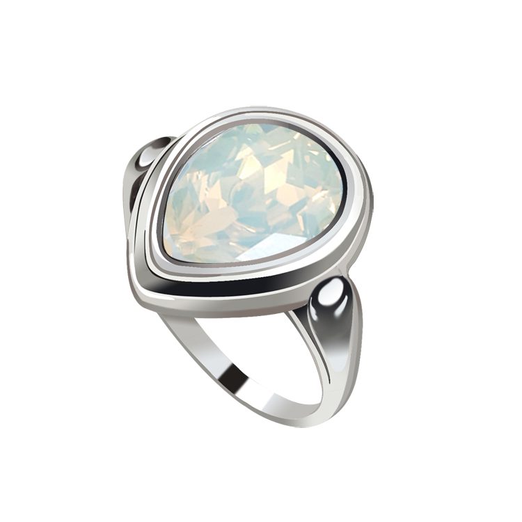 Srebrny pierścionek z kryształem Swarovski PK 2095